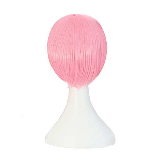 MapofBeauty 35 cm Lolita Sweet and Lovely Straight Anime Cosplay Wig (Pink) for Your Next Cosplay Adventure