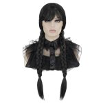 Mildiso Long Black Wig for Women Girls Costume Braided Wig