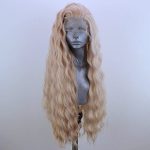 Dazzle in Blonde Waves: Synthetic Lace Front Wig for Effortless Elegance - Perfect for Daily Glam and Party Moments