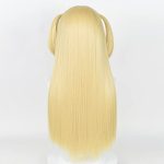 Long Straight Blonde Cosplay Wig: High-Quality Heat Synthetic Hair for Girls and Women, Perfect for Halloween Parties and Anime Cosplay