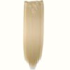 26" Long Straight Curly Wavy Clip-in Hair Extensions - 8 Pcs, 18 Clips, Real Thick Heat Resistance Synthetic Hairpiece in Bleach Blonde
