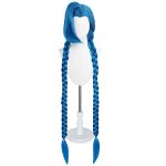 Ebingoo Blue Braided Cosplay Wig for Women, Perfect for Halloween and Anime Parties + Free Wig Cap