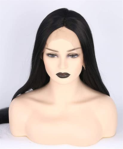 NNOLA Women's Wig 24 Inch Black Straight Lace Front - Unleash Your Glamour for Halloween, Concerts, and Beyond