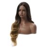 Netgo Brown Ombre Wig - Long Wavy Wig for Women, Natural Looking Heat Resistant Synthetic Ombre Lace Front Wigs