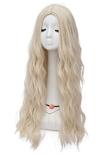 iunoket Women Sarah Sanderson Wig: Long Wavy Curly Blonde Synthetic Lace - Perfect for Halloween, Cosplay, and Daily Glamour