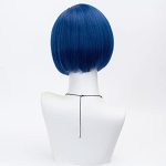 Dark Blue Bob Cosplay Wig - Complete with Key Necklace and Dragonfly Hairclip