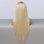 AOKLEY Wigs - Transform Your Look with Long Straight Lace Front Wig in Blonde, Your Confidence Booster