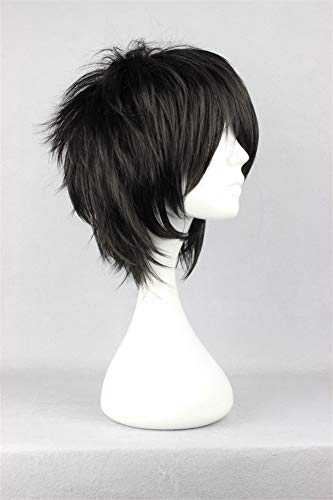 Short Spiky Black Cosplay Wig - Ignite Your Style with Heat-Resistant Synthetic Hair