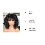 Curly Wigs for Black Women - Soft, Fluffy, and Shedding-Free with Bangs