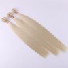Blonde Silky Straight Synthetic Hair Weave - 3 Bundles of 613# Heat Resistant Fiber for Effortless Elegance