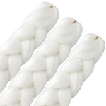 VCKOVCKO Solid White Jumbo Braiding Hair - 3 Bundles for Chic and Timeless Twist Braids