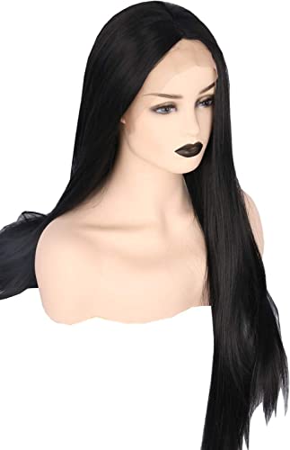 NNOLA Women's Wig 24 Inch Black Straight Lace Front - Unleash Your Glamour for Halloween, Concerts, and Beyond