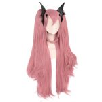 Anogol Pink Cosplay Wig 3PCS Set - Anime Hair Transformation with Headwear, Cap, and Wig for Comic Con, Halloween, and Daily Dress-Up