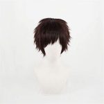 Brown Short Layered Synthetic Hair - Ideal for Halloween and Animation Character Transformations - Top Quality Wig Set