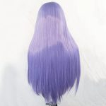 Purple Hair Lace Front Wig Long Straight 13x3 Synthetic Wigs with Free Part Heat Resistant Replacement with Natural Hairline For Black Women
