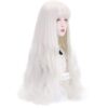 STYLER Long White Synthetic Wig - 30 Inches of Natural Long Wavy Beauty for Stunning Halloween and Christmas Styles