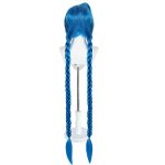 Ebingoo Blue Braided Cosplay Wig for Women, Perfect for Halloween and Anime Parties + Free Wig Cap