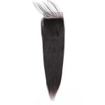 Silken Charm Unleashed: 12A Brazilian Straight 4x4 HD Lace Closure (12 Inch)