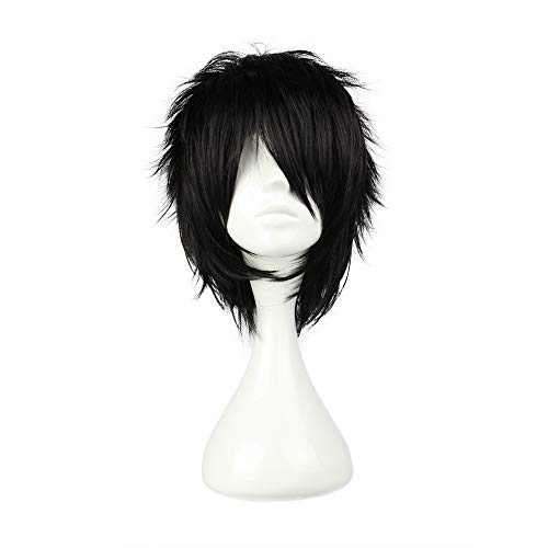 Short Spiky Black Cosplay Wig - Ignite Your Style
