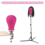 Neverland Beauty & Health Wig Stand Tripod Set - 23 Inch Red Wig Head with Canvas for Wig Making and Display