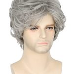 Grey Short Curly Wavy Men's Wig - Ideal for Cosplay, Costume Parties, and Themed Events - Top Quality by Topcosplay
