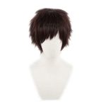 Brown Short Layered Synthetic Hair - Ideal for Halloween and Animation Character Transformations - Top Quality Wig Set