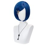 Dark Blue Bob Cosplay Wig - Complete with Key