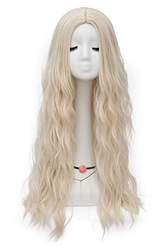 iunoket Women Sarah Sanderson Wig: Long Wavy Curly Blonde Synthetic Lace - Perfect for Halloween, Cosplay, and Daily Glamour