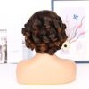 Short Curly Bob Wig - Effortless Glamour for Black Women, Synthetic Lace Front Wig with Body Wave, Wear-and-Go Brown Wig for Beginners