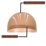 Brown Wig Caps for Lace Front Wigs: 10 PCS of Soft and Breathable Stocking Caps for a Natural Look (Brown Cap)