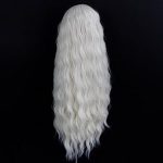 Glamorous Goddess: WXHWCX Long White Blonde Wavy Synthetic Lace Front Wig for Stunning Cosplay Transformations
