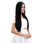 Multi-Length 20" 22" 24" Long Straight Synthetic Clip-in Hair Extensions - 4 PCS Set in Gorgeous Dark Brown