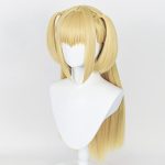 Long Straight Blonde Cosplay Wig: High-Quality Heat Synthetic Hair for Girls and Women, Perfect for Halloween Parties and Anime Cosplay