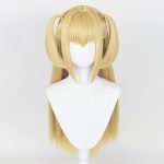 Long Straight Blonde Cosplay Wig: High-Quality Heat Synthetic Hair for Girls and Women, Perfect for Halloween Parties and Anime Cosplay