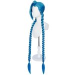 Ebingoo Blue Braided Cosplay Wig for Women, Perfect for Halloween and Anime Parties + Free Wig Cap