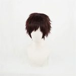 Brown Short Layered Synthetic Hair - Ideal for Halloween and Animation Character Transformations - Top Quality Wig Set