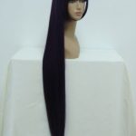 Cosplay Charm with Long Straight Deep Purple Cosplay Wig - Vibrant Anime Hair Perfect for Halloween Party Role Play