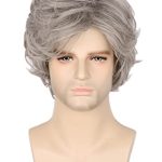 Grey Short Curly Wavy Men's Wig - Ideal for Cosplay, Costume Parties, and Themed Events - Top Quality by Topcosplay