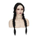 22-Inch Long Black Wig – Perfect for Halloween and Cosplay Parties!