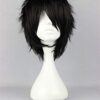 Short Spiky Black Cosplay Wig - Ignite Your Style with Heat-Resistant Synthetic Hair