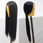 Chic Glamour: ELESTY 13x6 Black Long Straight Lace Front Wig - Unleash Daily Confidence with Deep Parting