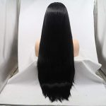 Xiweiya's Silky Straight Lace Front Wig - Long, Thick, and Natural 1B# Black Beauty