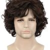 Anime Mastery Unleashed: Men's Short Curly Brown Wig for Halloween & Cosplay - Dive into Character with High-Quality Hair