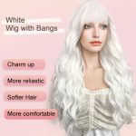 White Wigs - Long, Wavy, and Heat Resistant for Stunning Cosplay Parties