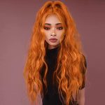 Dive into Radiance: 28 Inch Long Wavy Ginger Orange