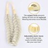 DIGUAN's Messy Wide 2 Strands Synthetic Braided Headband - Beauty Accessory in Light Ash Blonde, Perfect for Effortless Style