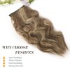 Revolutionary Comfort: Long Wavy Invisible Wire Hair Extension with Enhanced Durability and 2 Integrated Clips