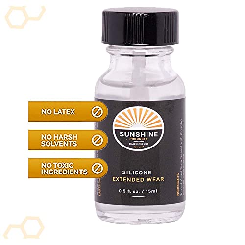 Sunshine Bond Thin Silicone Hair Replacement Adhesive - Extended Hold for Poly and Lace Hairpiece - 3-4 Weeks