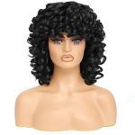 DZtineke's 14 Inch Curly Wig for Black Women - Big, Loose, and Kinky! Embrace Your Daily Style or Wow the Crowd at Parties and Cosplay Events