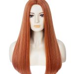 Long Straight Auburn Wig 22 Inches - Copper Red Synthetic Hair Ginger Wig for Women, Ideal for Daily Life or Party with Wig Cap
